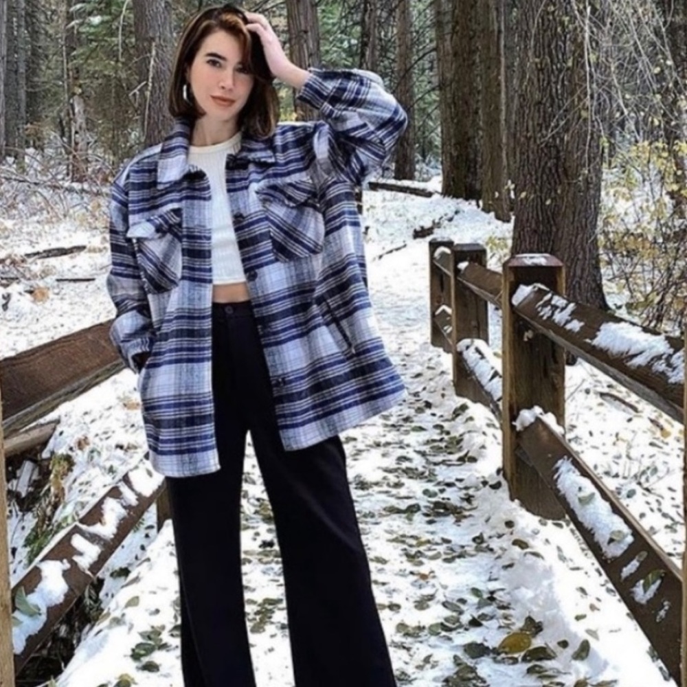 H&M oversized shirt jacket (shacket)
